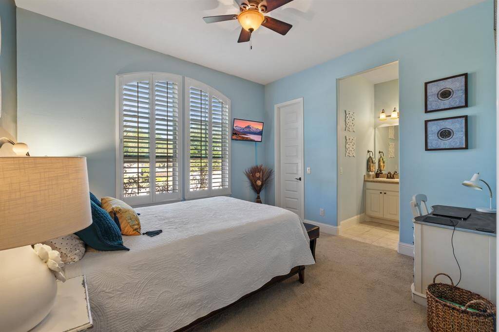 Bedroom #1 featuring CUSTOM shutters