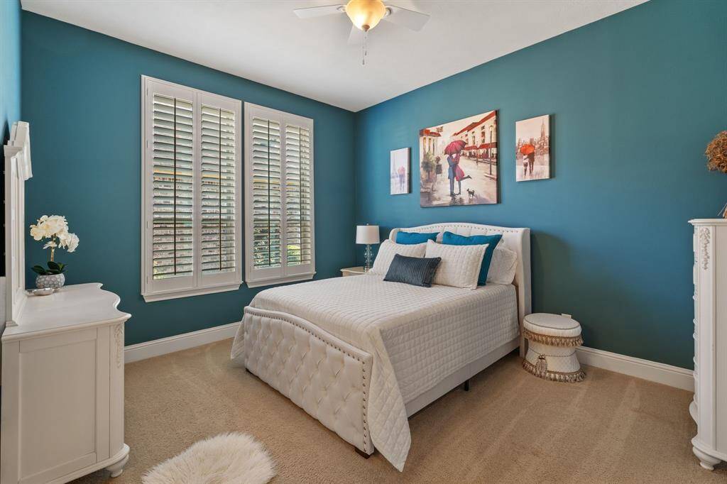 Bedroom #2 featuring CUSTOM shutters