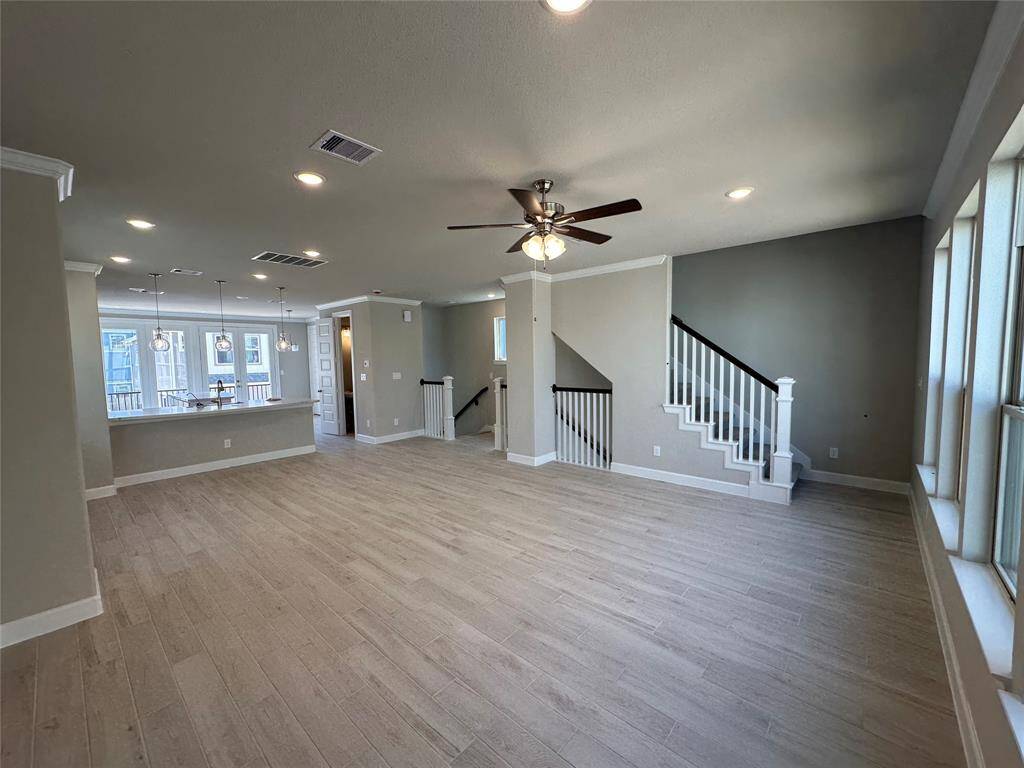 Cozy great room and dining area