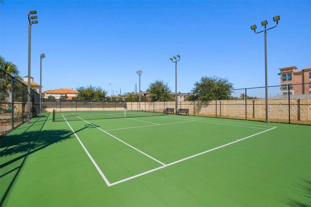 The Parkway at Eldridge features a soft-surface tennis court, designed to reduce impact for a more comfortable game. Evening play is easy with built-in lighting, making this court perfect for both casual and competitive matches. Enjoy an active lifestyle in this exceptional community amenity!