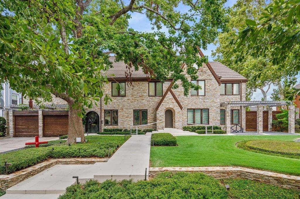 Welcome to 2320 Blue Bonnet Blvd. This home sits on a 16,800 sf lot and features a 4,949 sf home plus a 2-story 869 sf guest house, a bath tower with two full bathrooms and a sauna, a zero-edge pool with spa and stunning architectural design and details.