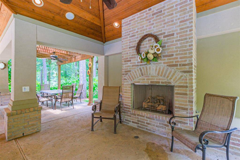 Enjoy the pavilion fireplace on those chilly Texas winter nights.