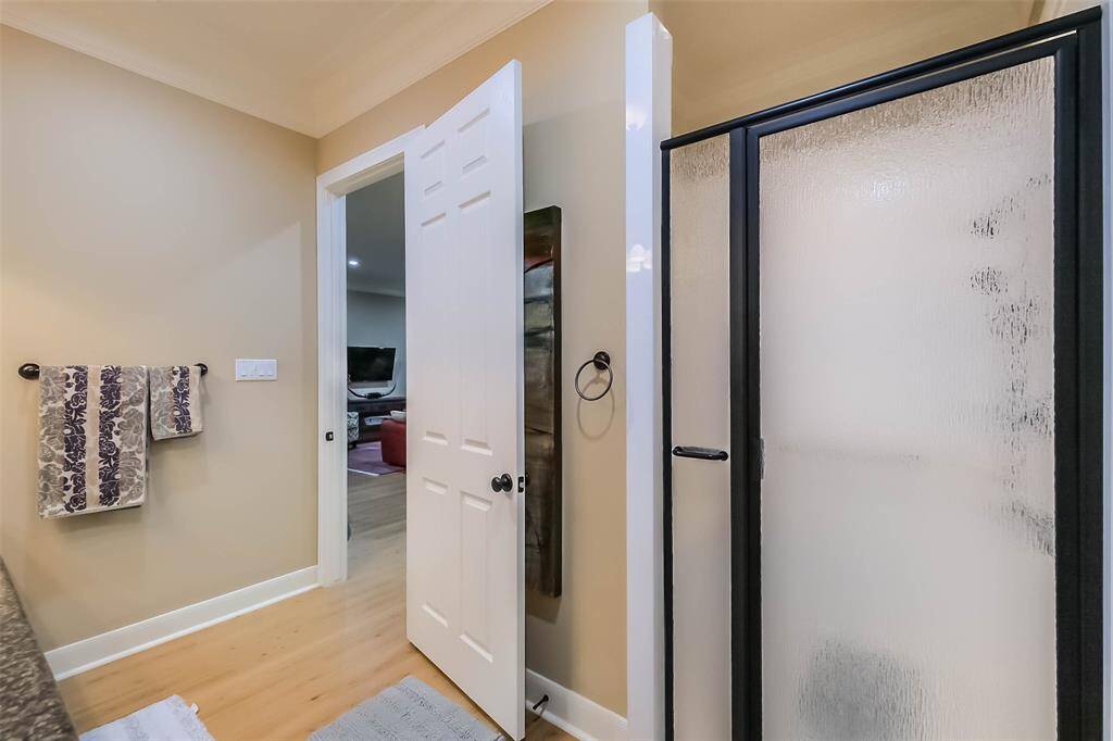The large walk-in shower provides easy access for all.