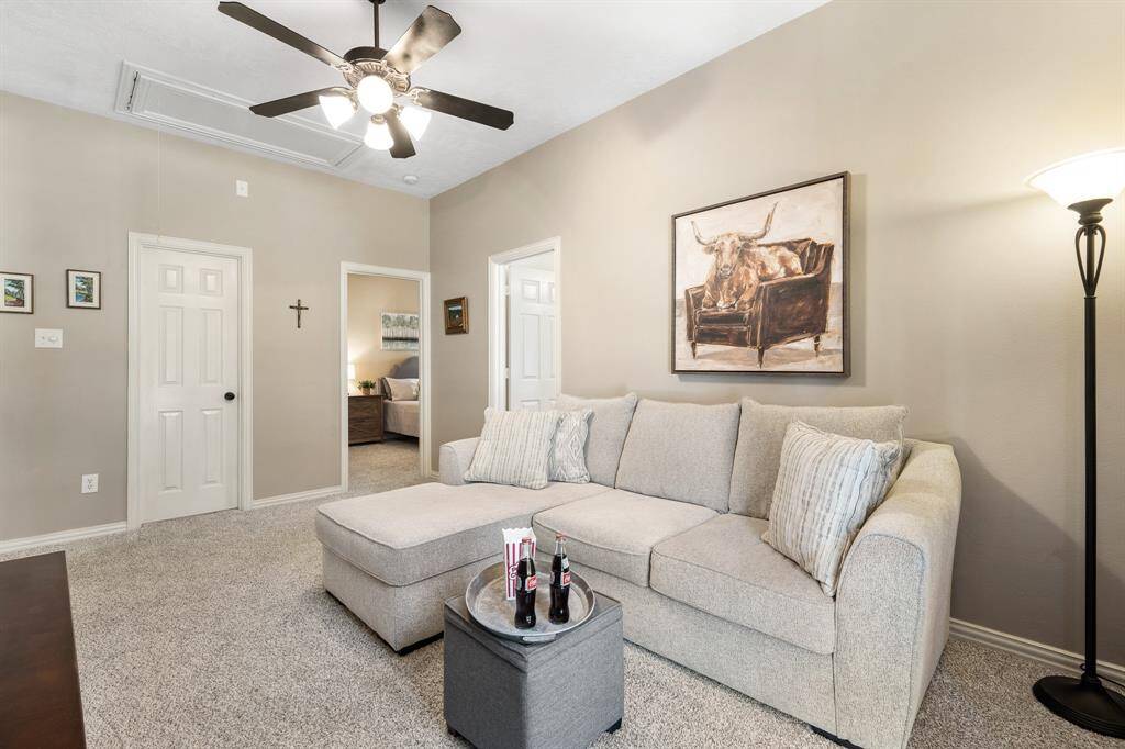 With this space positioned right off the Bedrooms, it would be an ideal kid’s Living Room and/or Game Room – a space they can relax and play separate from the main part of the house.