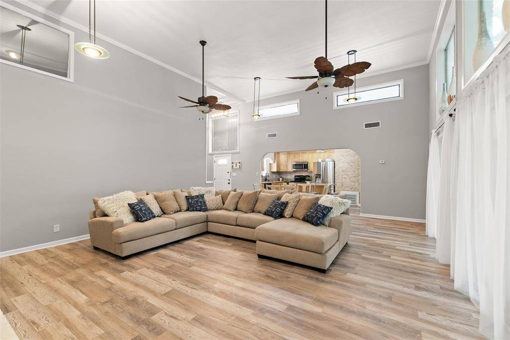 Recent flooring installatin and paint in the main living areas.