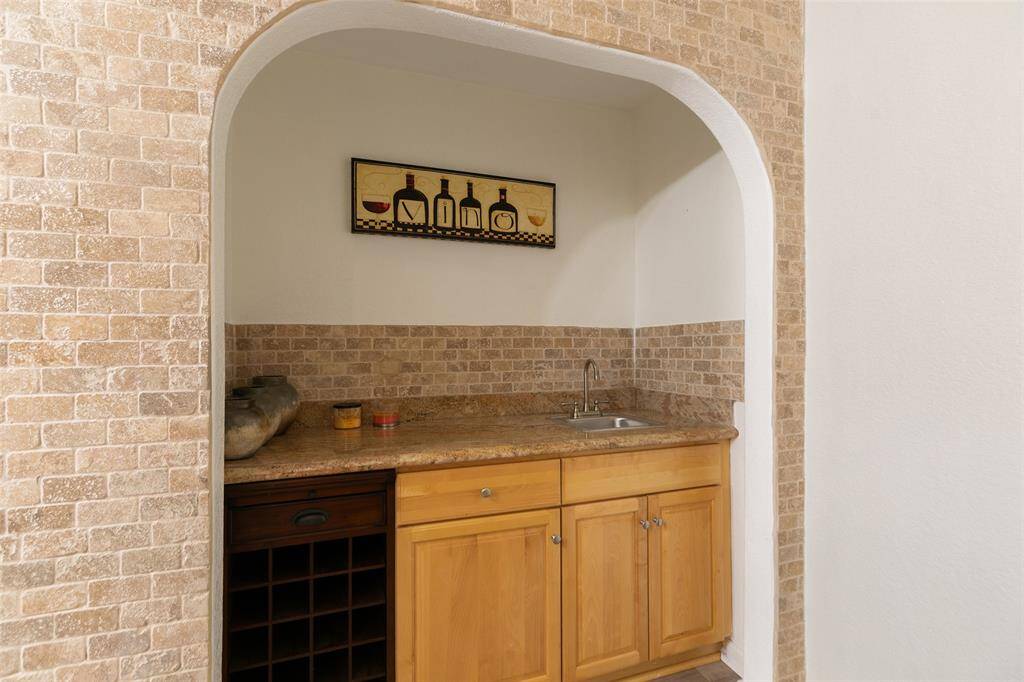 Wet bar with sink