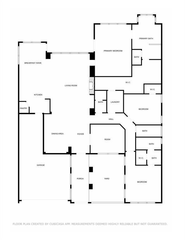 Floor plan of home.  Room measurements are approximate and are to be independently verified.