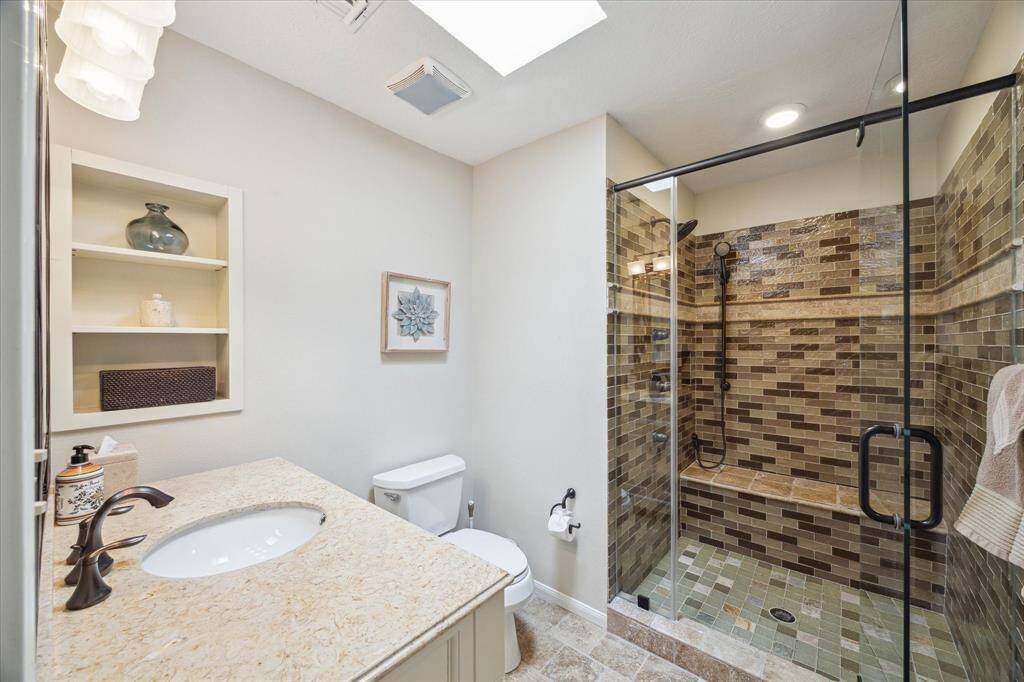 Beautifully updated secondary bathroom.