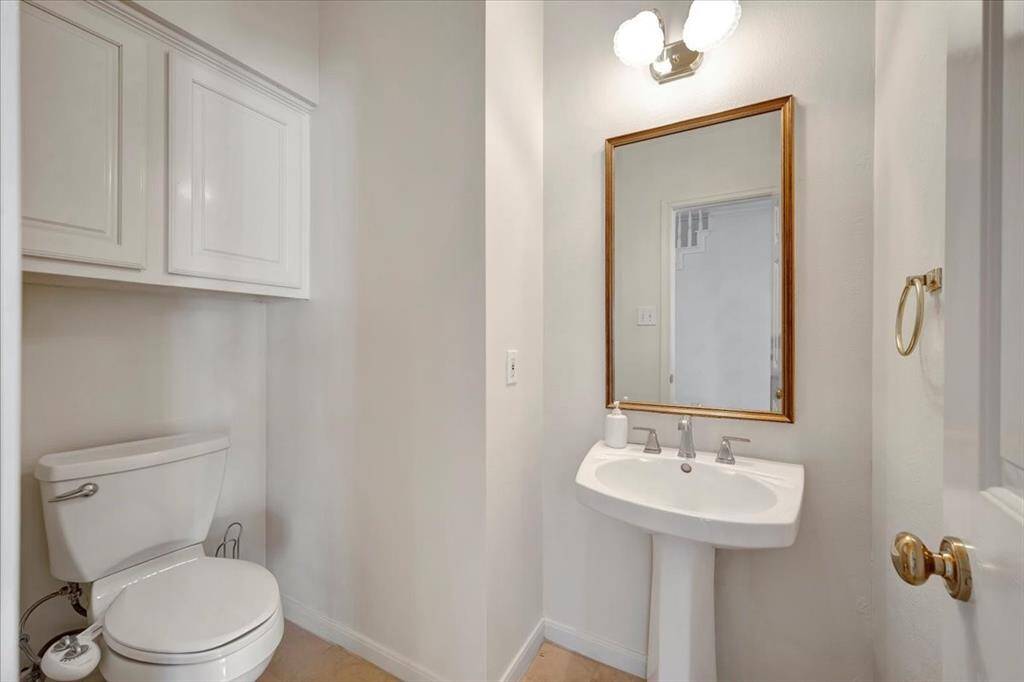 Half bath downstairs.