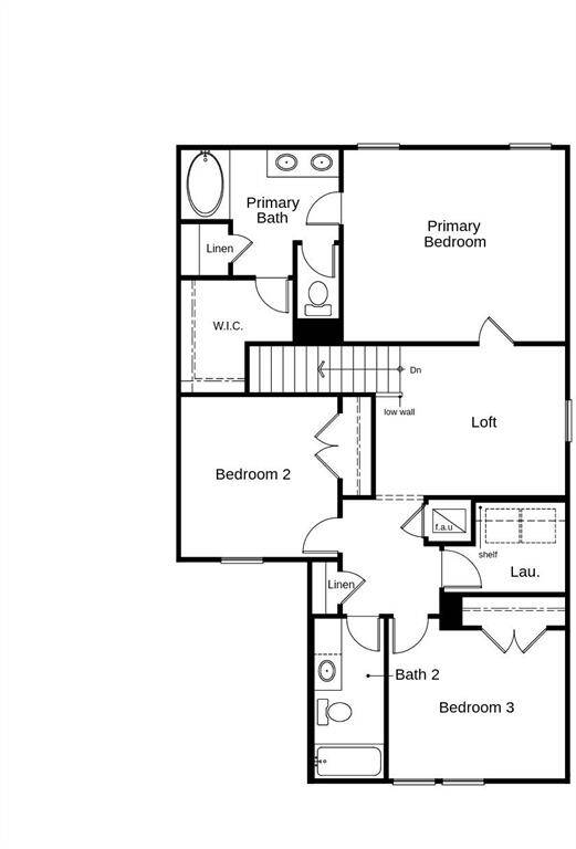 This floor plan features 3 bedrooms, 2 full baths, 1 half bath and over 1,700 square feet of living space.
