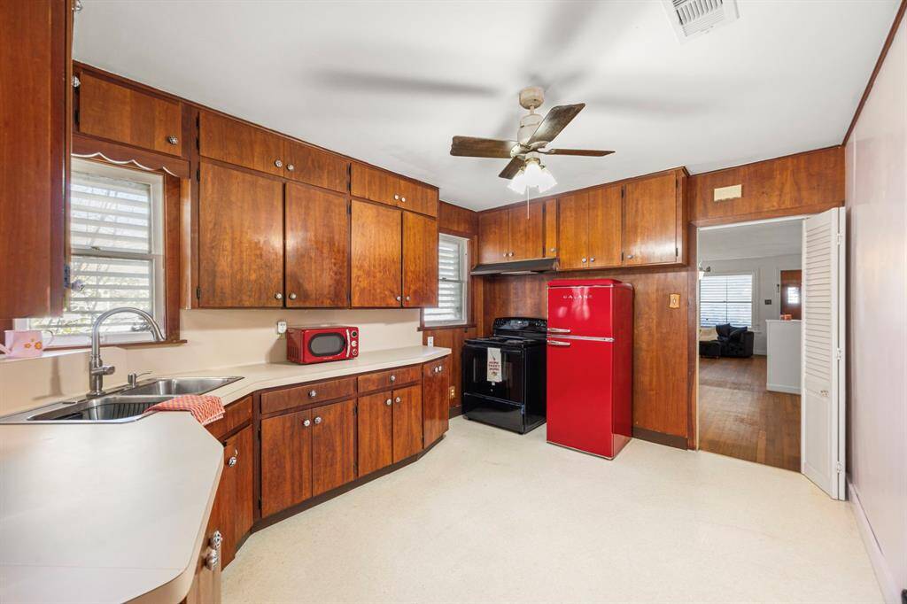 Abundant cabinetry and counter space.