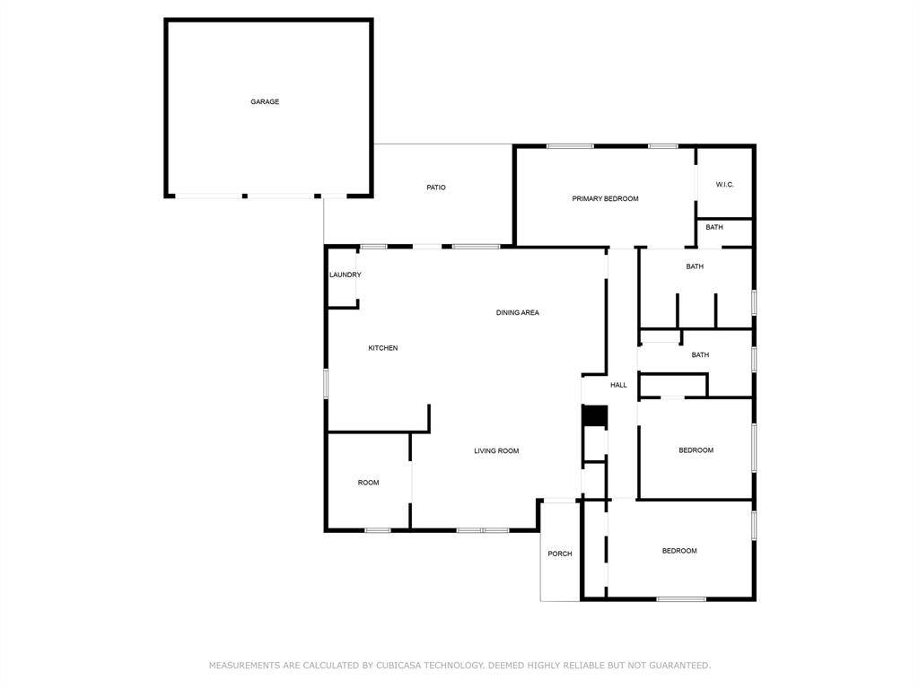 Great floor plan. Note the detached garage