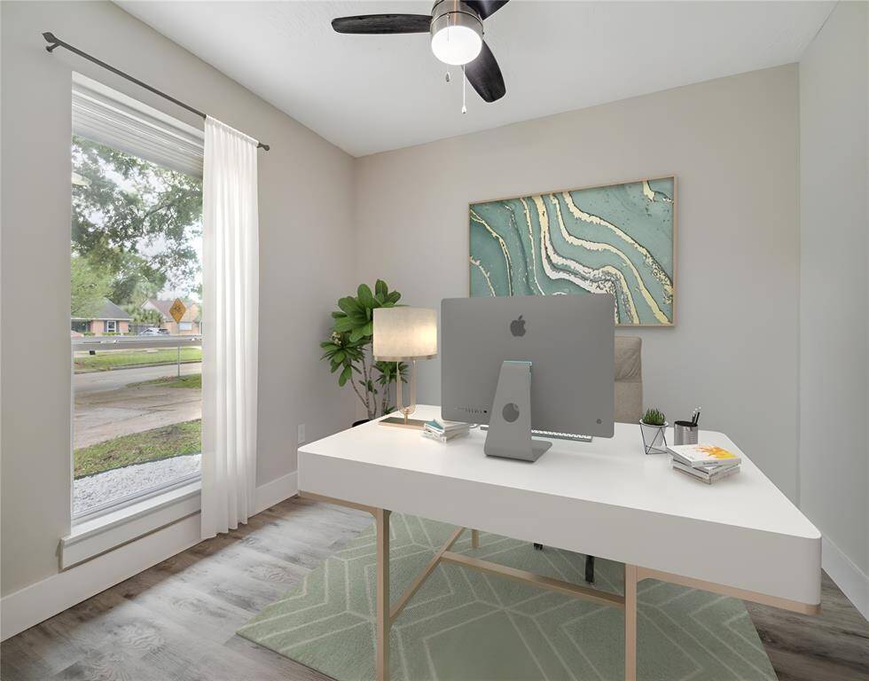 Office/study, virtually staged