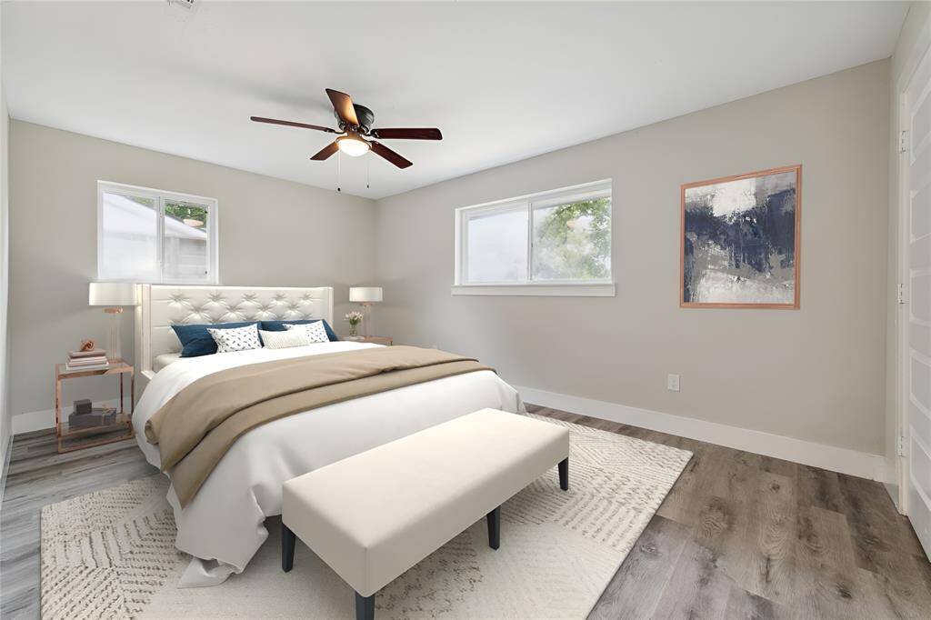 One of the 2 guest bedrooms, virtually staged