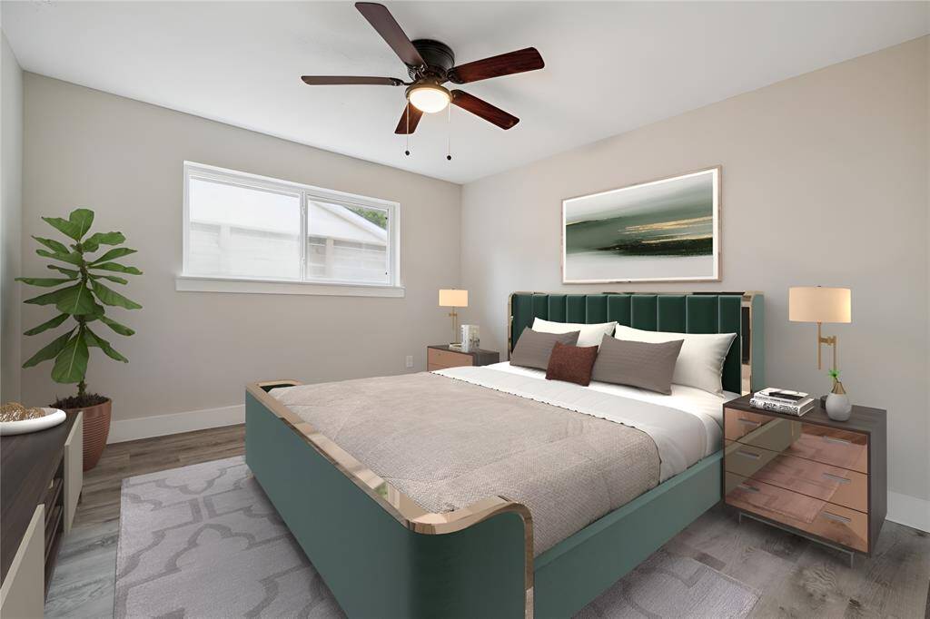 One of the 2 guest bedrooms, virtually staged