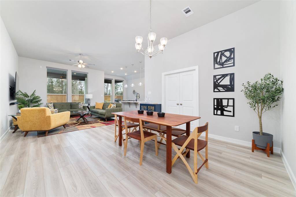 Dining room sits right off the kitchen and living room offering the perfect space for entertaining.