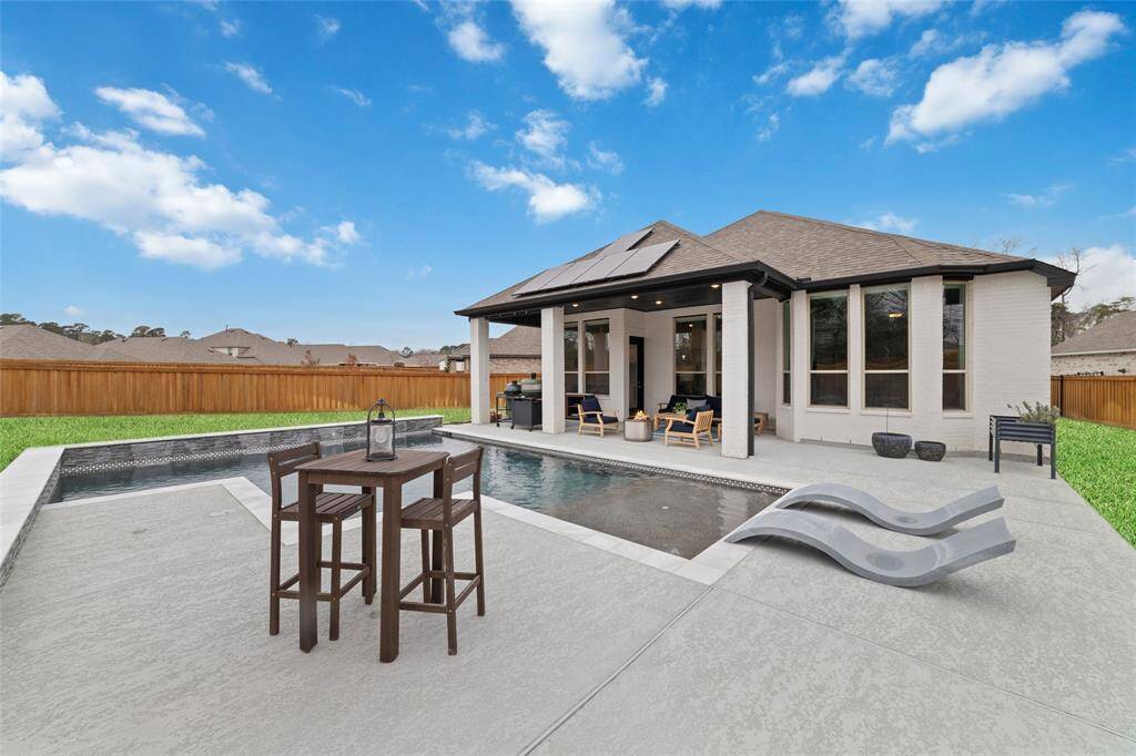 Enjoy the large pool deck that gives you so much space to spread out. (Shelf pool lounger's are excluded.)