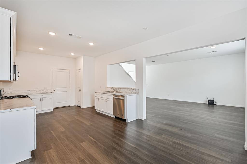 View of family room from the dining area.