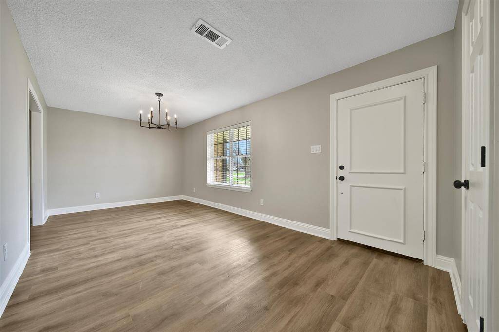 Entry room and dining area.