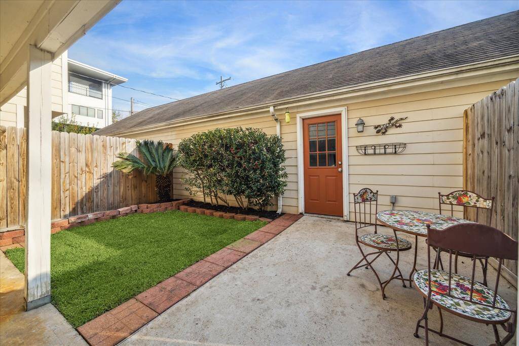 Courtyard and garage