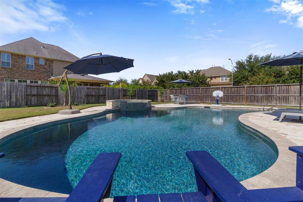Take a dip in the pool on a hot summer day.