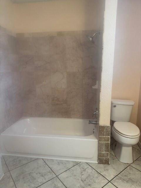 Natural marble tub and shower combo