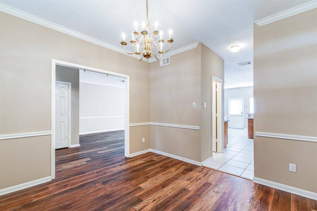 Beautiful formal dining area right off of the kitchen.