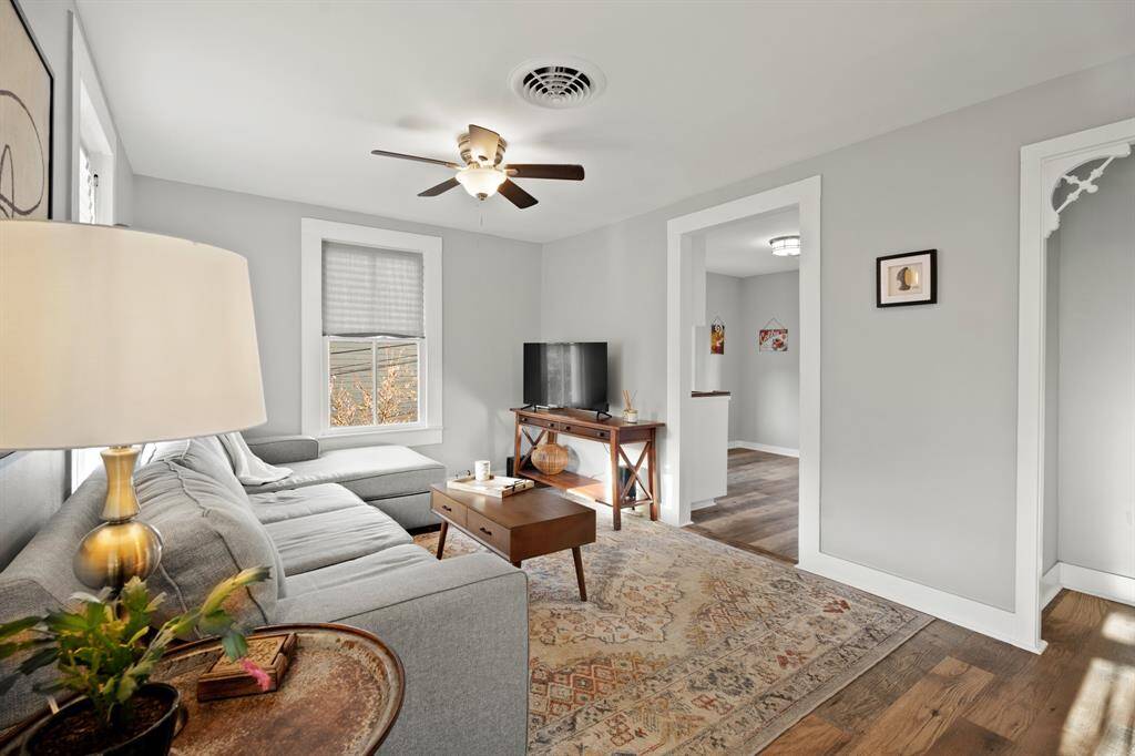 Living room in apartment.