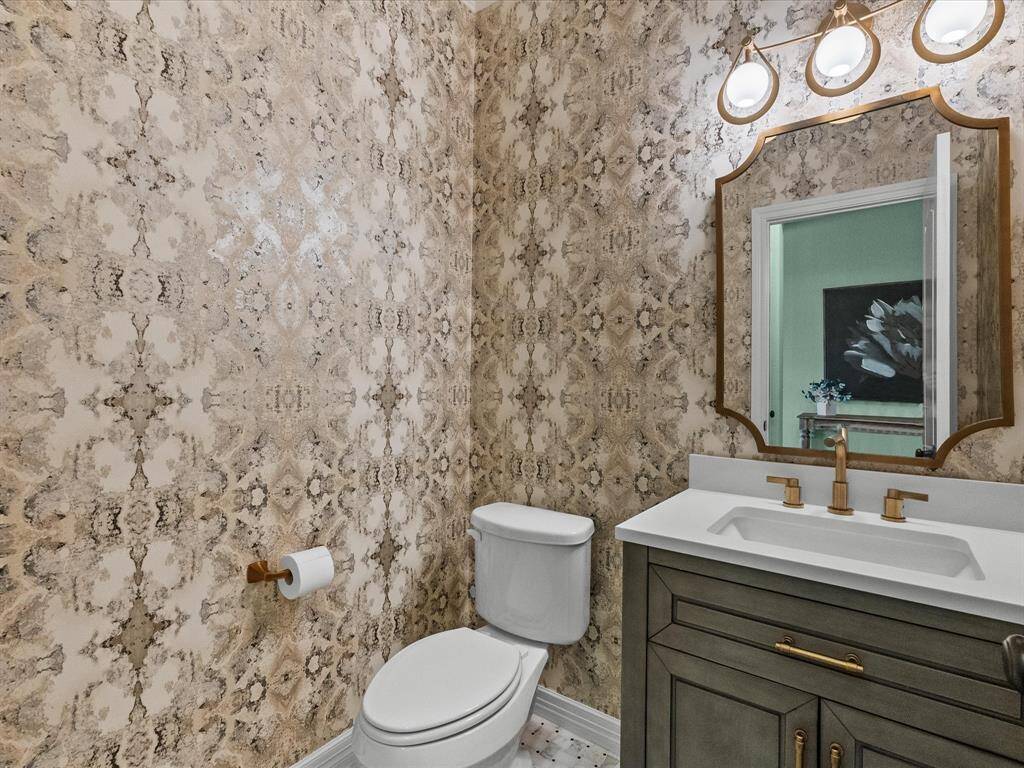 This half bathroom is a complete knock out!!