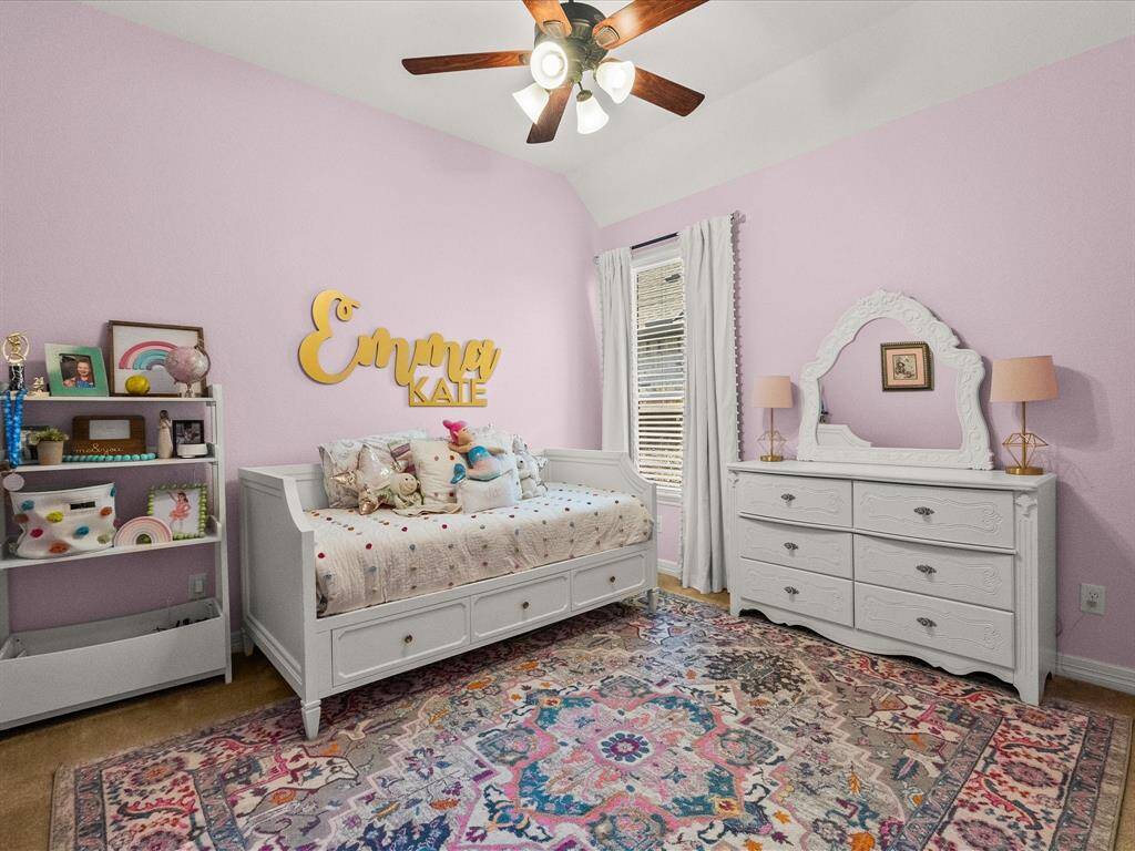 Bedroom 2 features high ceiling and large closet space!