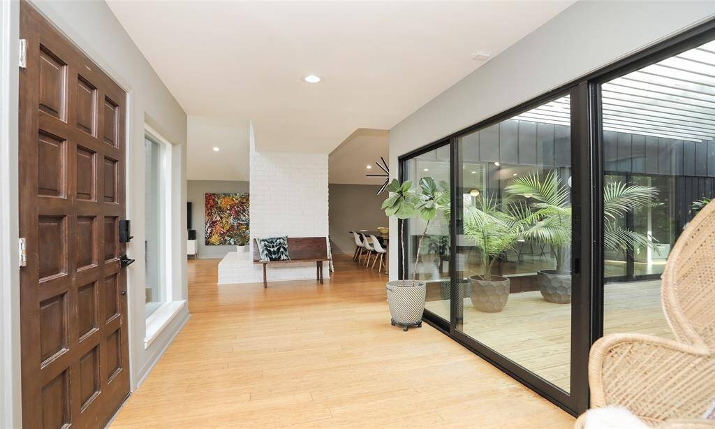 A view from the foyer towards the main living area of the house.