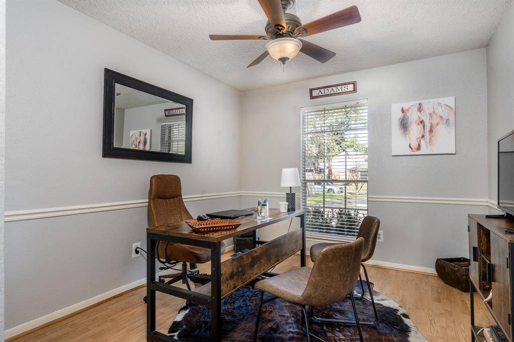 Adjacent to the master bedroom is a home office/study. This room CAN also be a 4th bedroom, as there is a closet in this space!