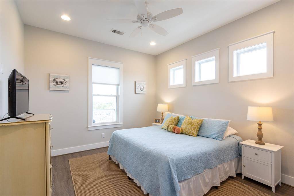 The second floor offers ample additional space, with guest bedroom, guest bathroom. bunk room and flex room.
