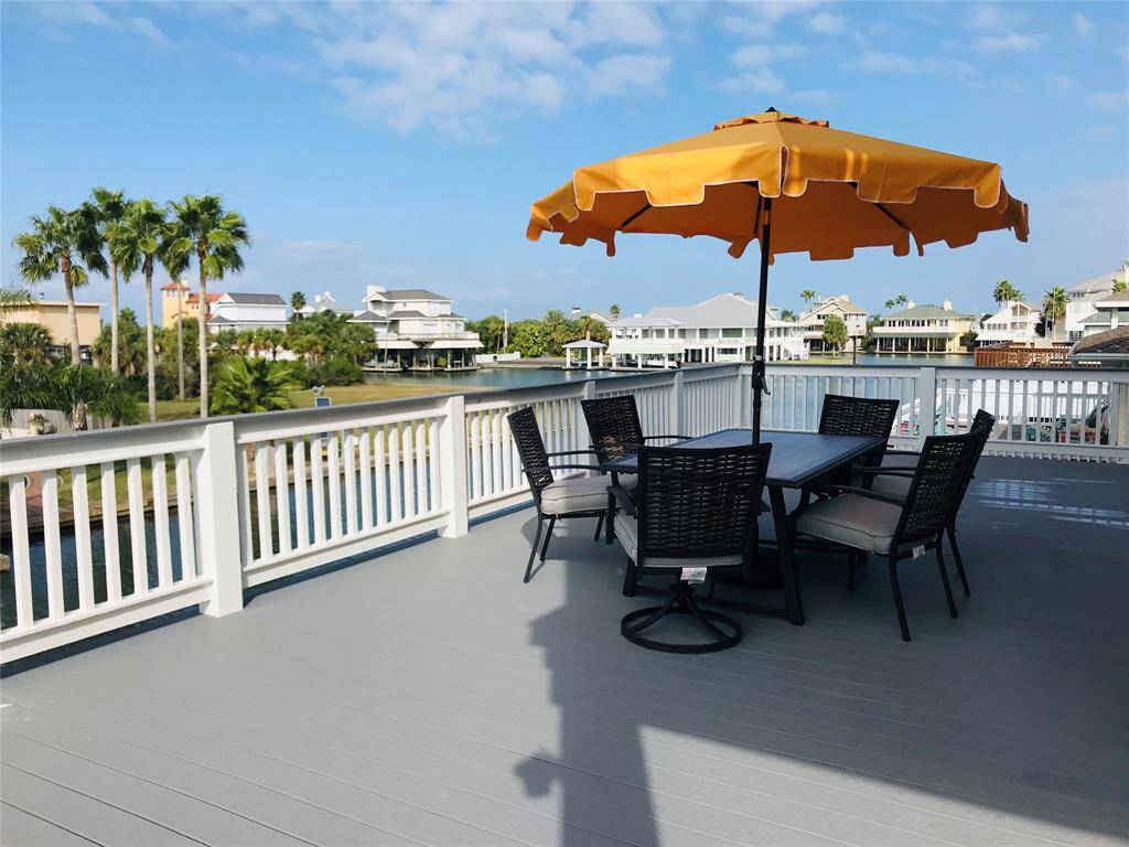 Water views surround you with this main level deck.  Offering shaded areas and nooks.