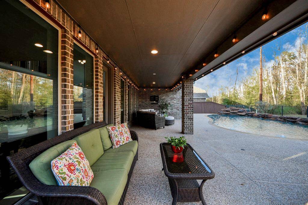 Extended back patio great for outside events
