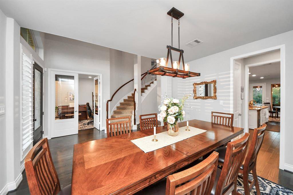 Formal dining room looking towards the office