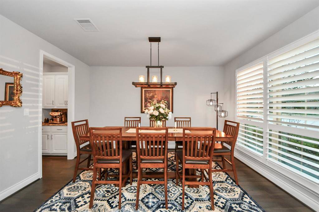 Another view of the formal dining room
