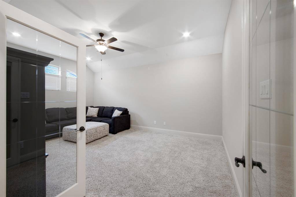 Another view of the 17X13 flex room with canister lights and wired for surround sound