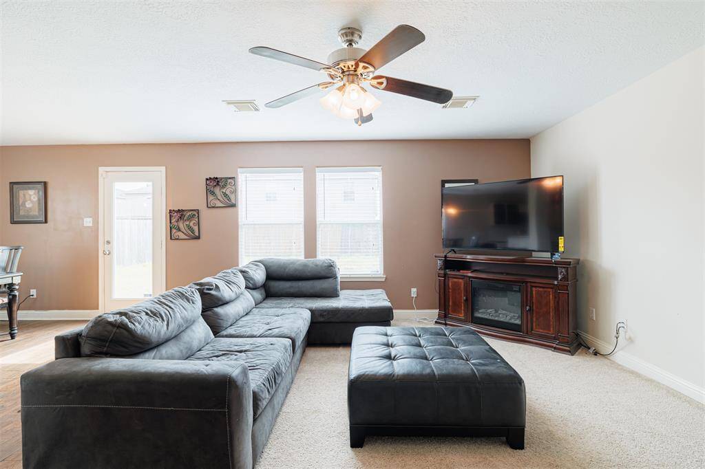 Another view of the spacious family room.