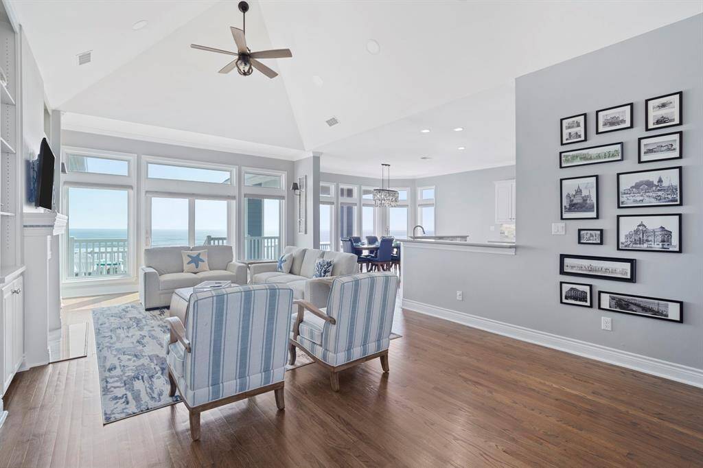 Another view of the bright andspacious living room.