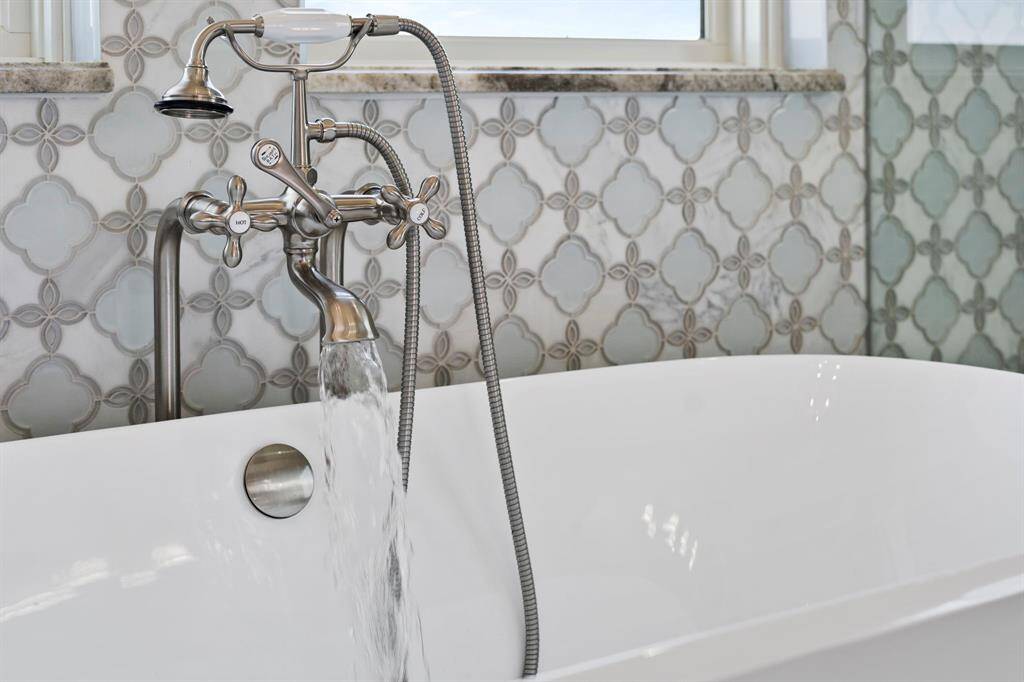 The soaking tub is great for relaxing after a long day.