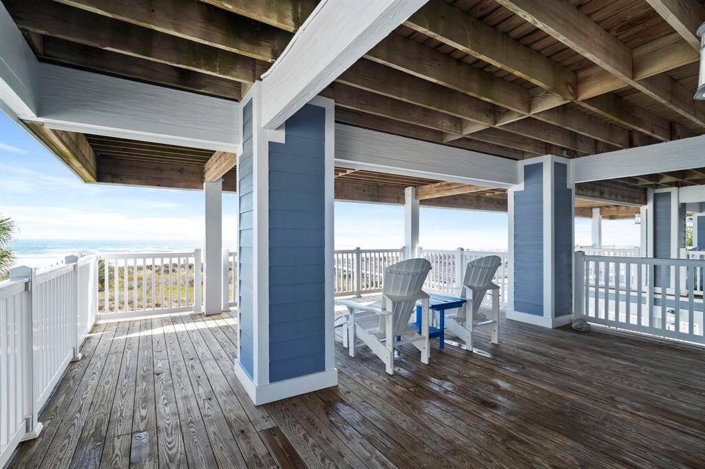 The covered balcony has plenty of shade (bedroom 2 balcony - 2nd primary)