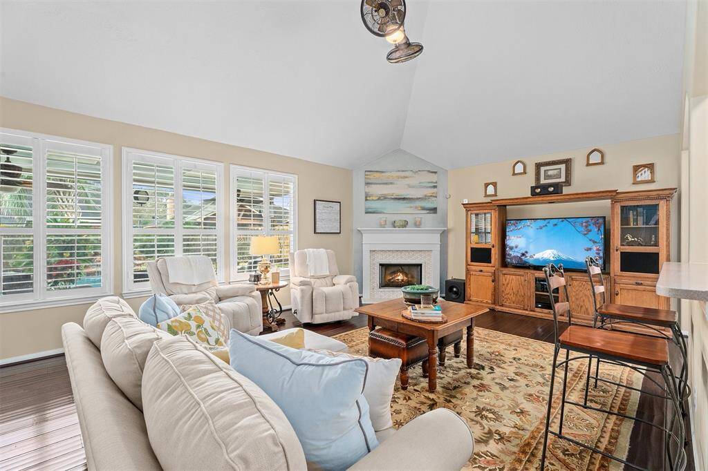 Enjoy a bright, airy ambiance enhanced by abundant natural light and elegant plantation shutters.