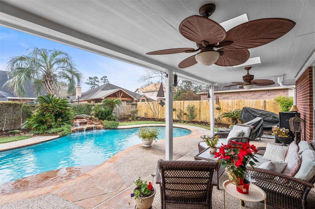 Escape the summer heat on your ideal covered patio.