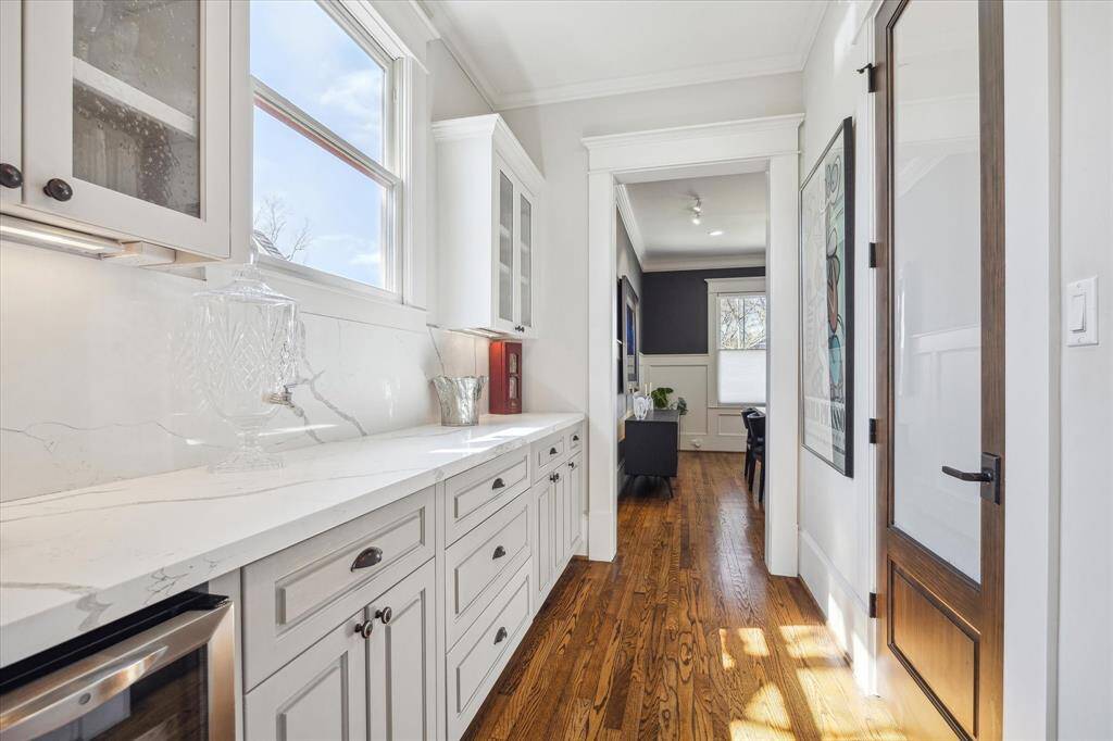 Butler's Pantry with wine cooler.  There is also a beverage cooler in the kitchen.