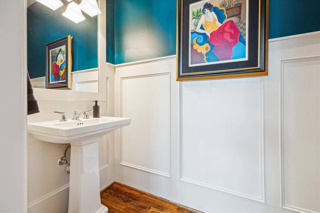 Powder room downstairs.