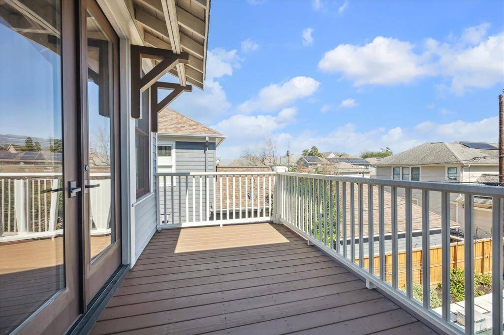 Upstairs balcony.