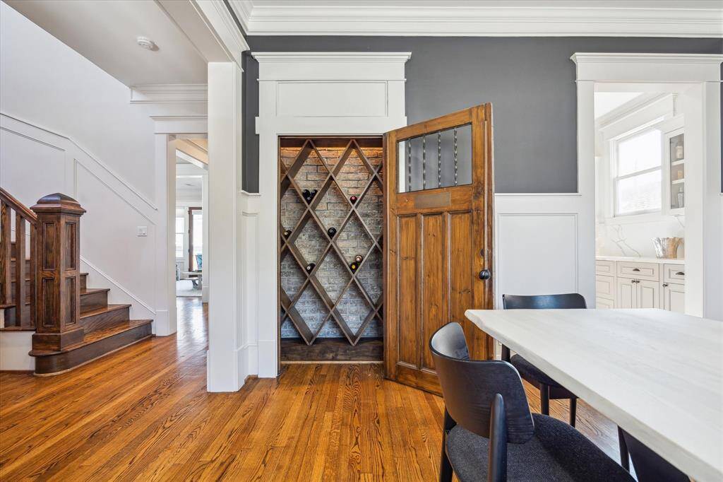 Wine closet in dining room.