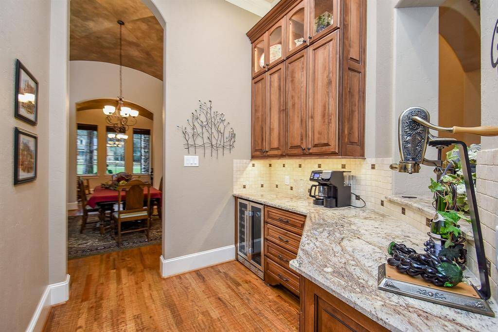 Bar area, just off the kitchen, is perfect for entertaining.