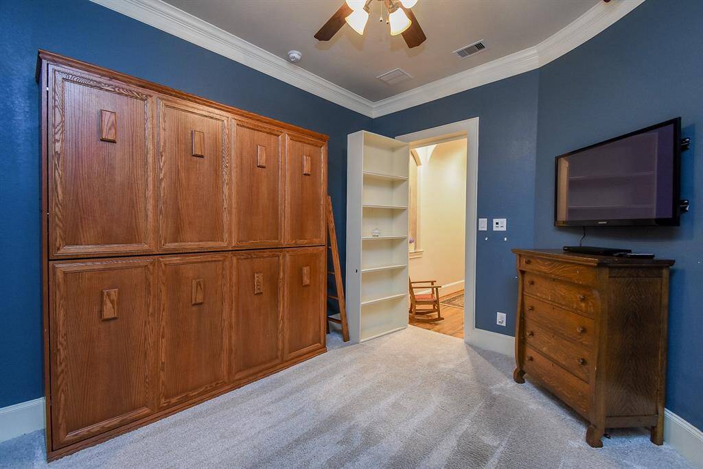 This hidden room can be used as a fourth bedroom.